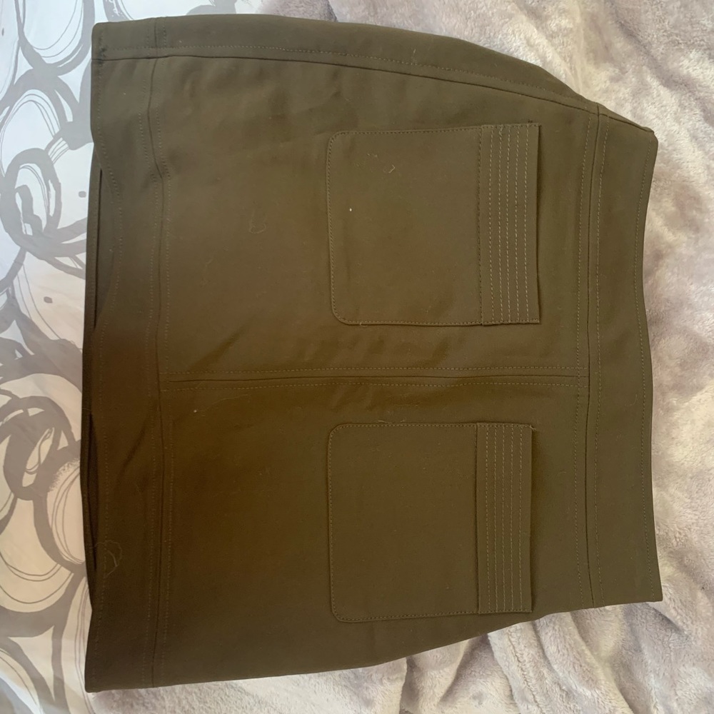 Short olive green skirt from Express, never worn, no tag